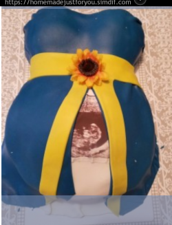 Baby bump cake