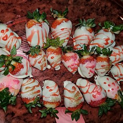 White chocolate strawberry