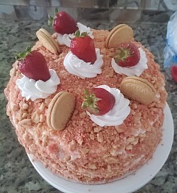 Strawberry Crunch Cake