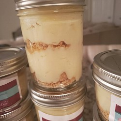 Lemon meringue pie in a jar