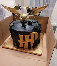 Harry Potter Golden Snitch cake